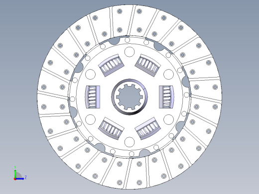 干式膜片弹簧离合器三维图CATIA模型左视缩略图