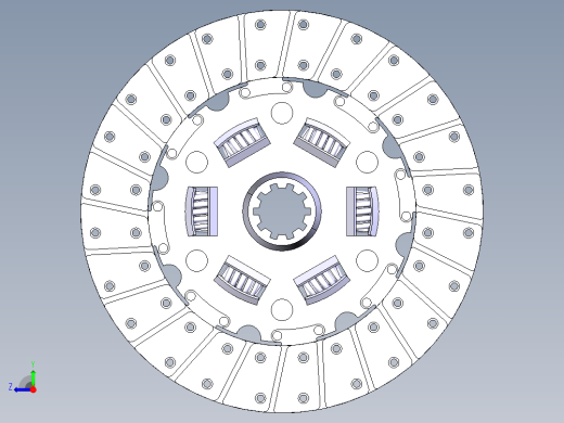 干式膜片弹簧离合器三维图CATIA模型右视缩略图