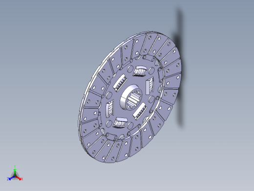 干式膜片弹簧离合器三维图CATIA模型正等轴测缩略图