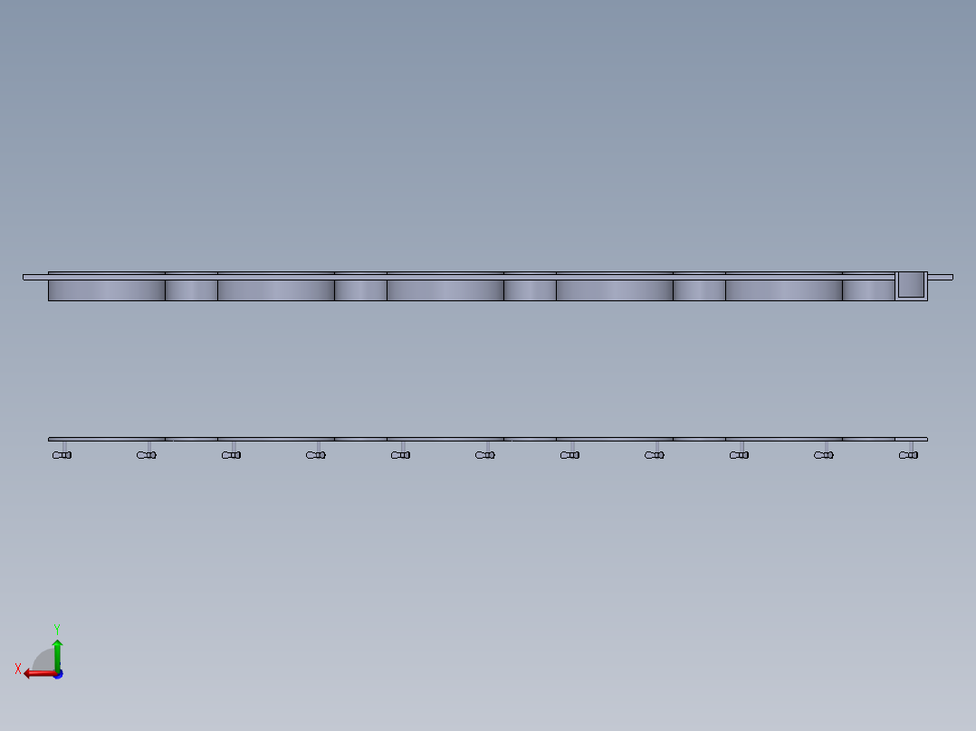 太阳能吸热板后视图