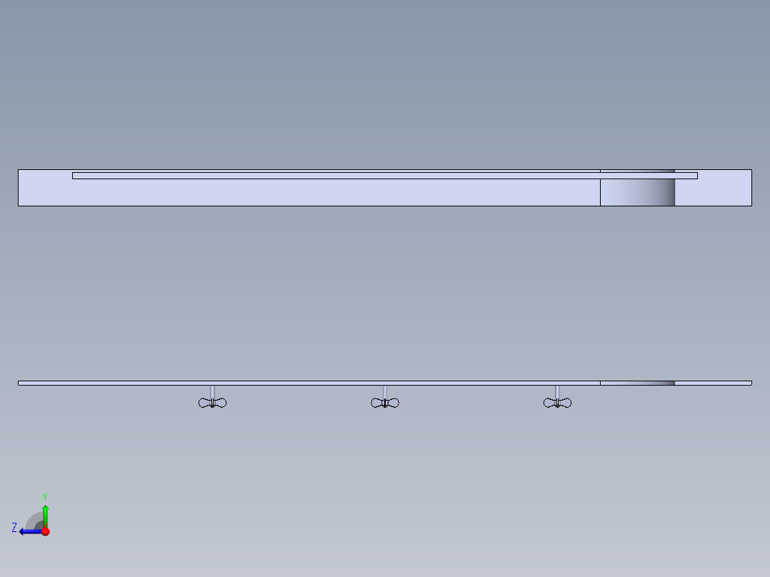 太阳能吸热板右视图