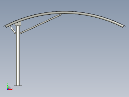 车辆停车棚3D设计前视缩略图