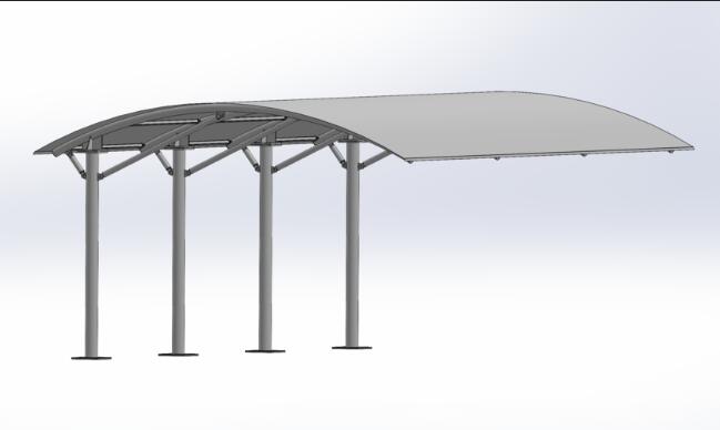 车辆停车棚3D设计