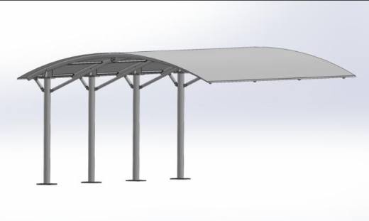 车辆停车棚3D设计缩略图