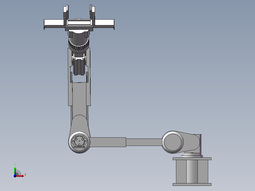 工业机器人伸缩臂前视图