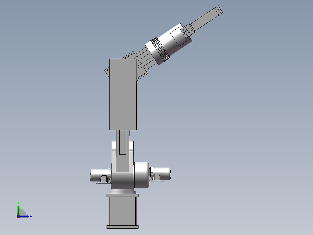 工业机器人伸缩臂左视图