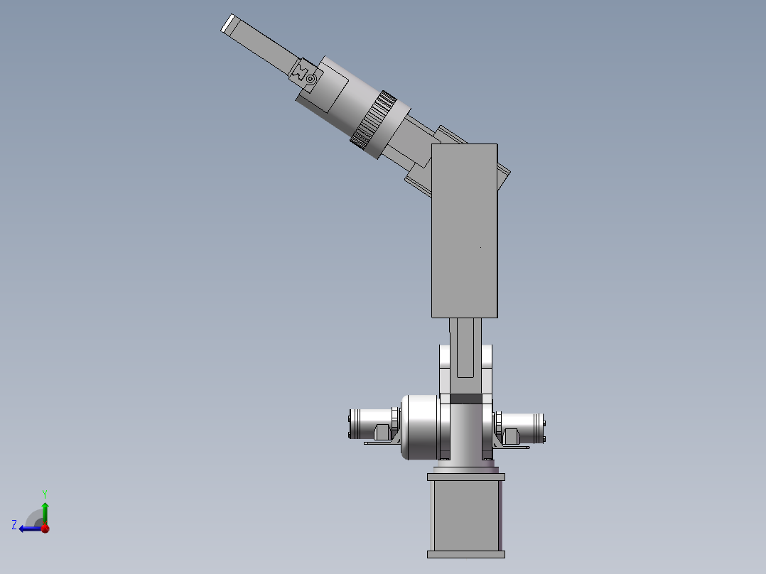 工业机器人伸缩臂右视图