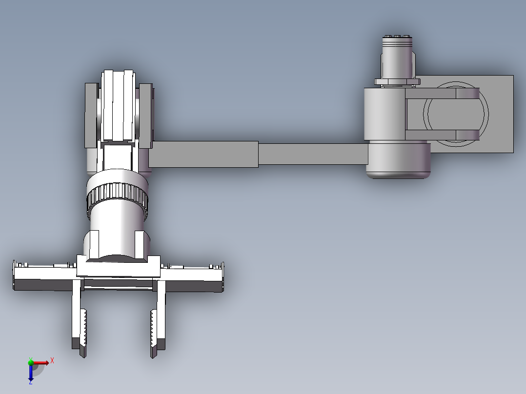 工业机器人伸缩臂俯视图