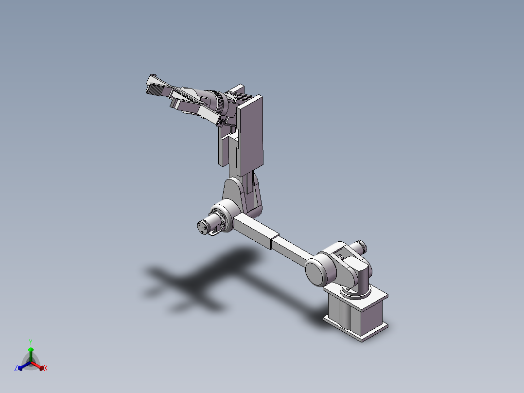 工业机器人伸缩臂正等轴测图
