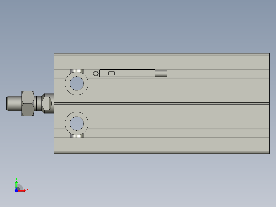 气缸MD20x40S(0)+(CS1-G-2)前视图