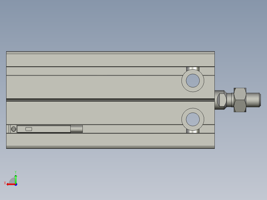 气缸MD20x40S(0)+(CS1-G-2)后视图