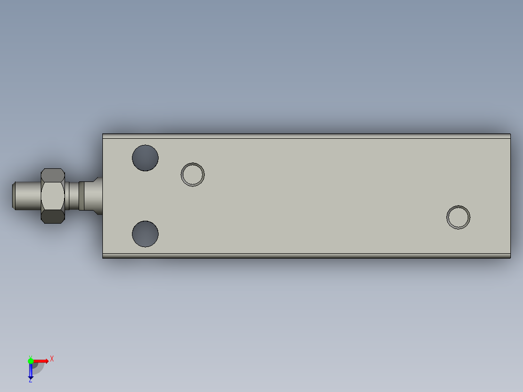 气缸MD20x40S(0)+(CS1-G-2)俯视图