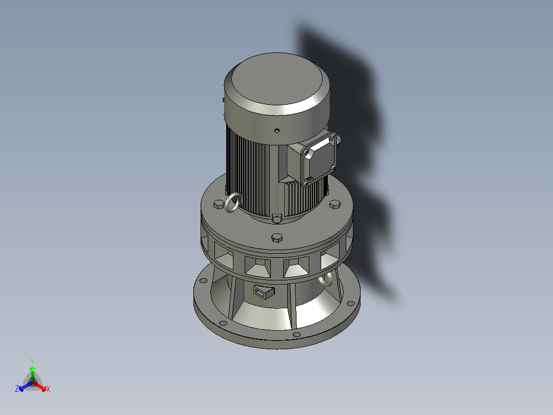 BY(Y)型卧式单级外形摆线针轮减速机(化工部标准)BLY3-59-22主视图