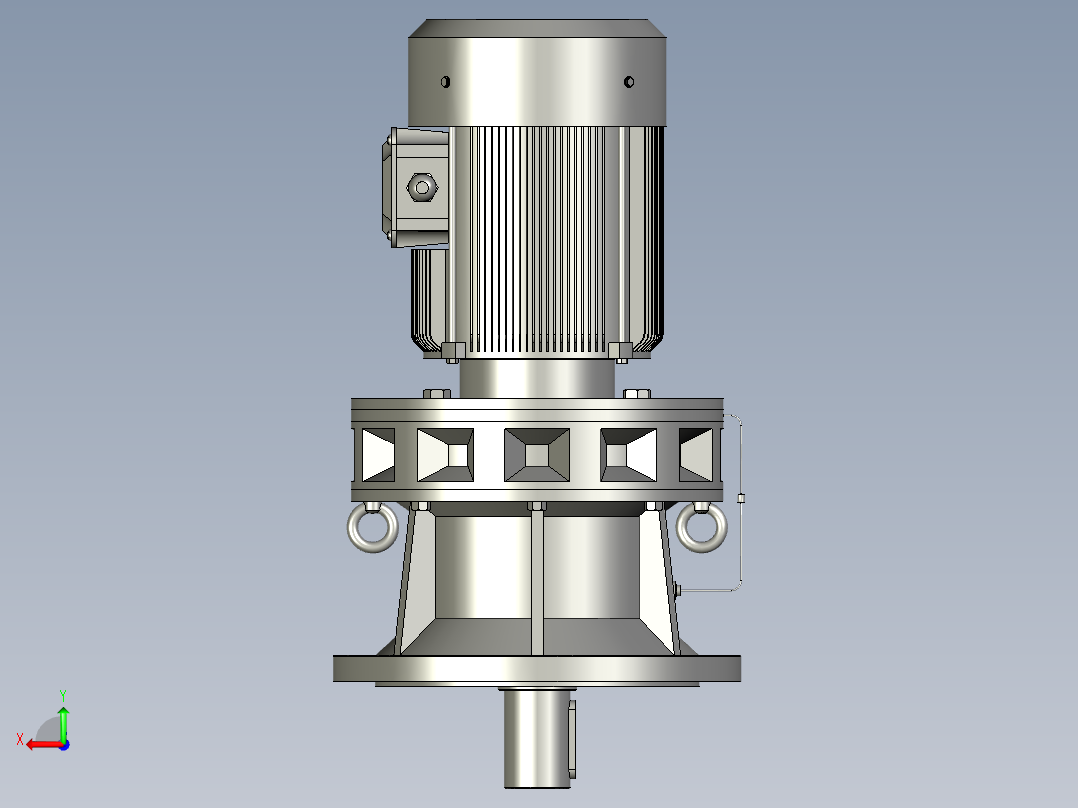 BY(Y)型卧式单级外形摆线针轮减速机(化工部标准)BLY3-59-22后视图