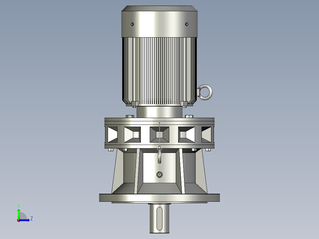 BY(Y)型卧式单级外形摆线针轮减速机(化工部标准)BLY3-59-22左视图