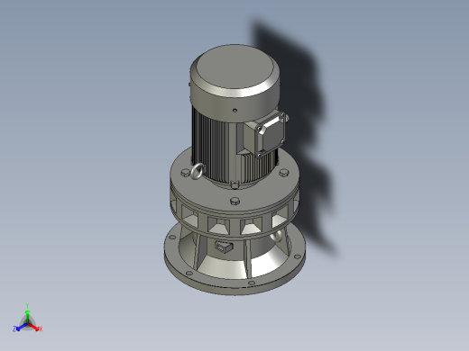 BY(Y)型卧式单级外形摆线针轮减速机(化工部标准)BLY3-59-22正等轴测缩略图