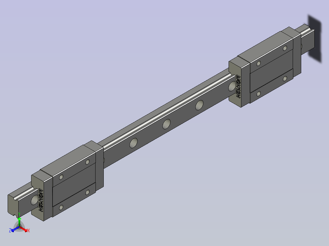 MGN12H2R225正等轴测图