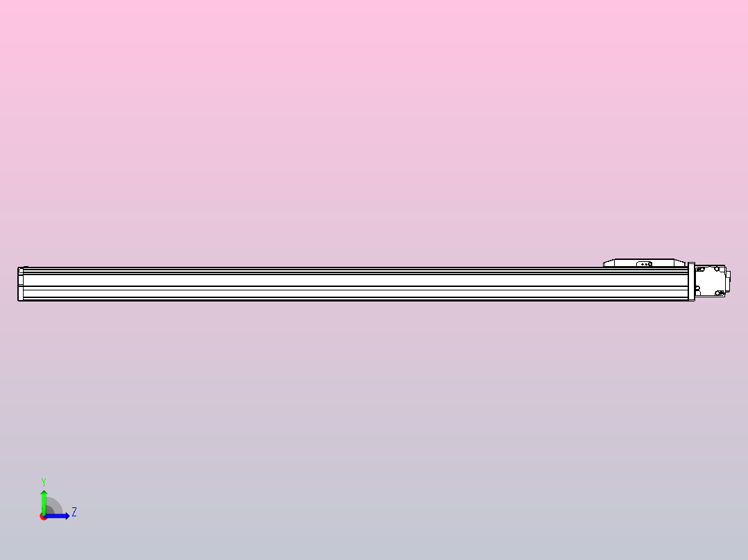 机器人皮带驱动直线轴TPA-GCB-50-P42-L800-DR-M10-N3左视图