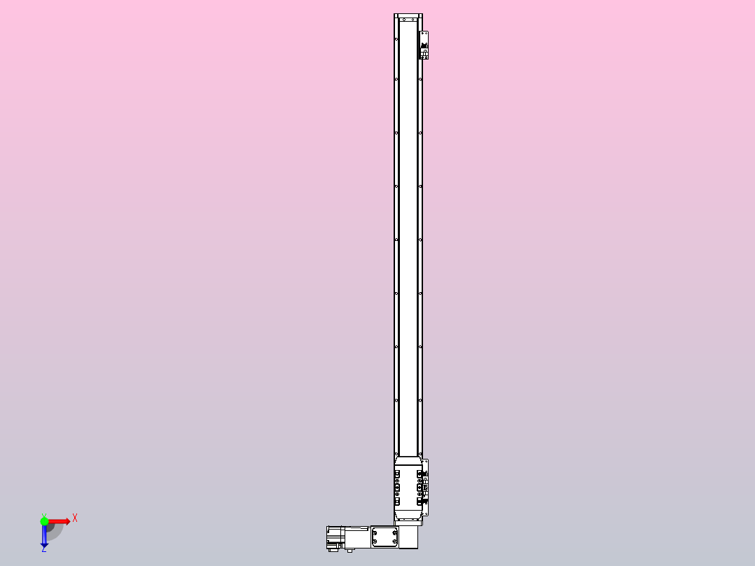 机器人皮带驱动直线轴TPA-GCB-50-P42-L800-DR-M10-N3俯视图