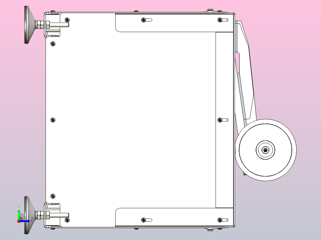 金属板材剪切机左视图