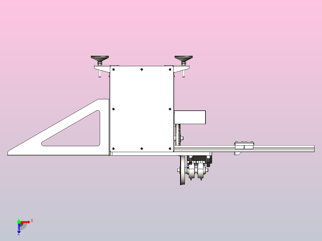 金属板材剪切机俯视图