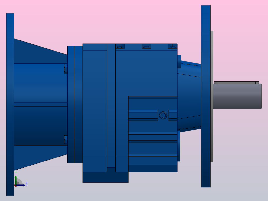 RF57ZP斜齿轮减速机RF57-4.39-M1-P112-Φ250左视图
