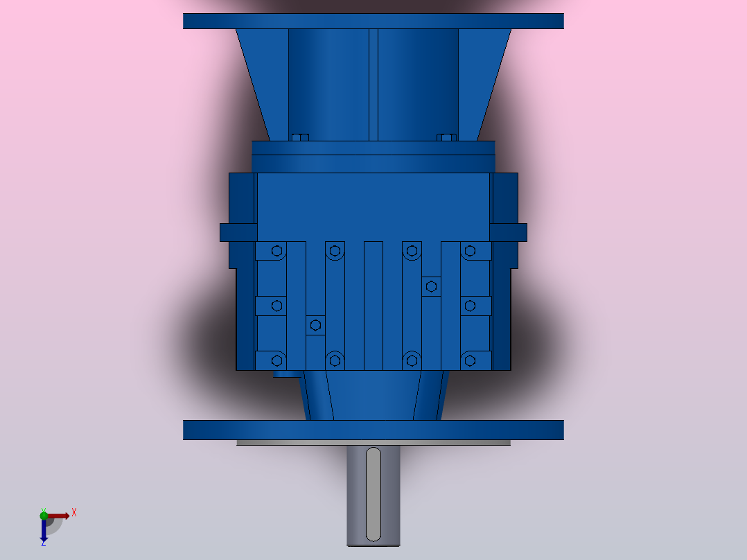 RF57ZP斜齿轮减速机RF57-4.39-M1-P112-Φ250俯视图