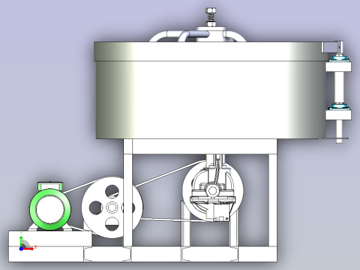 斜坡皮带输送线3D图纸前视缩略图
