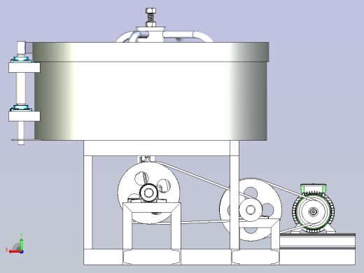 斜坡皮带输送线3D图纸后视缩略图