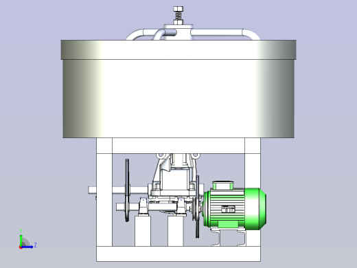 斜坡皮带输送线3D图纸左视缩略图
