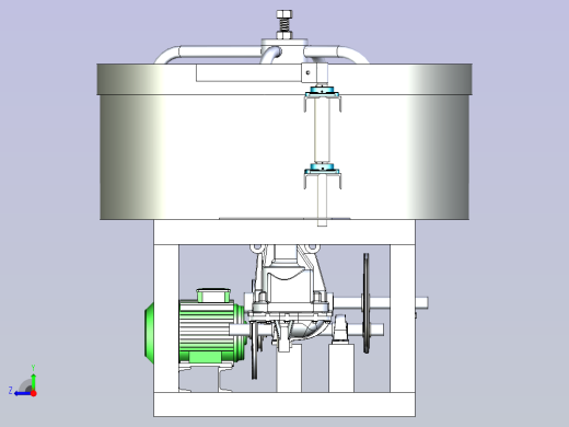 斜坡皮带输送线3D图纸右视缩略图