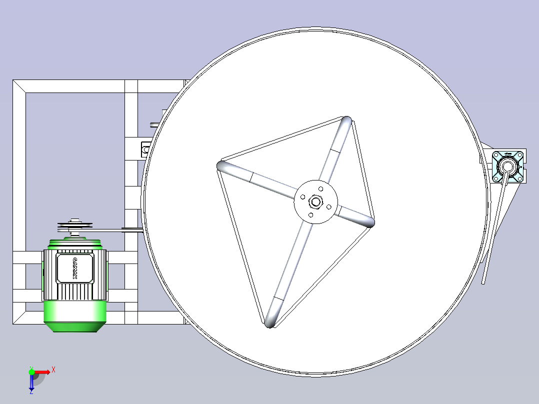 斜坡皮带输送线3D图纸俯视图