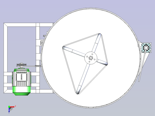 斜坡皮带输送线3D图纸俯视缩略图