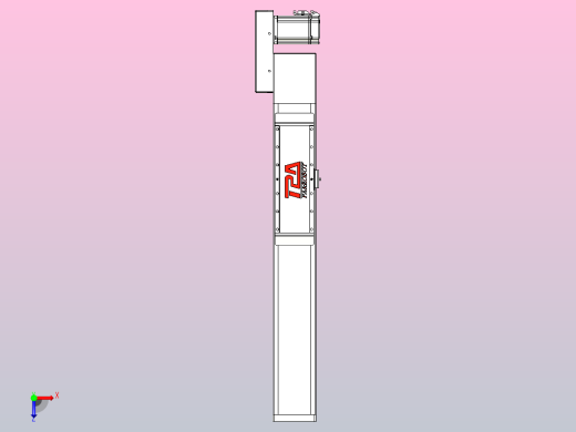 伺服电机集成皮带传动直线执行器TPA-OCB-120-224-L350-MR-P75-N3俯视缩略图