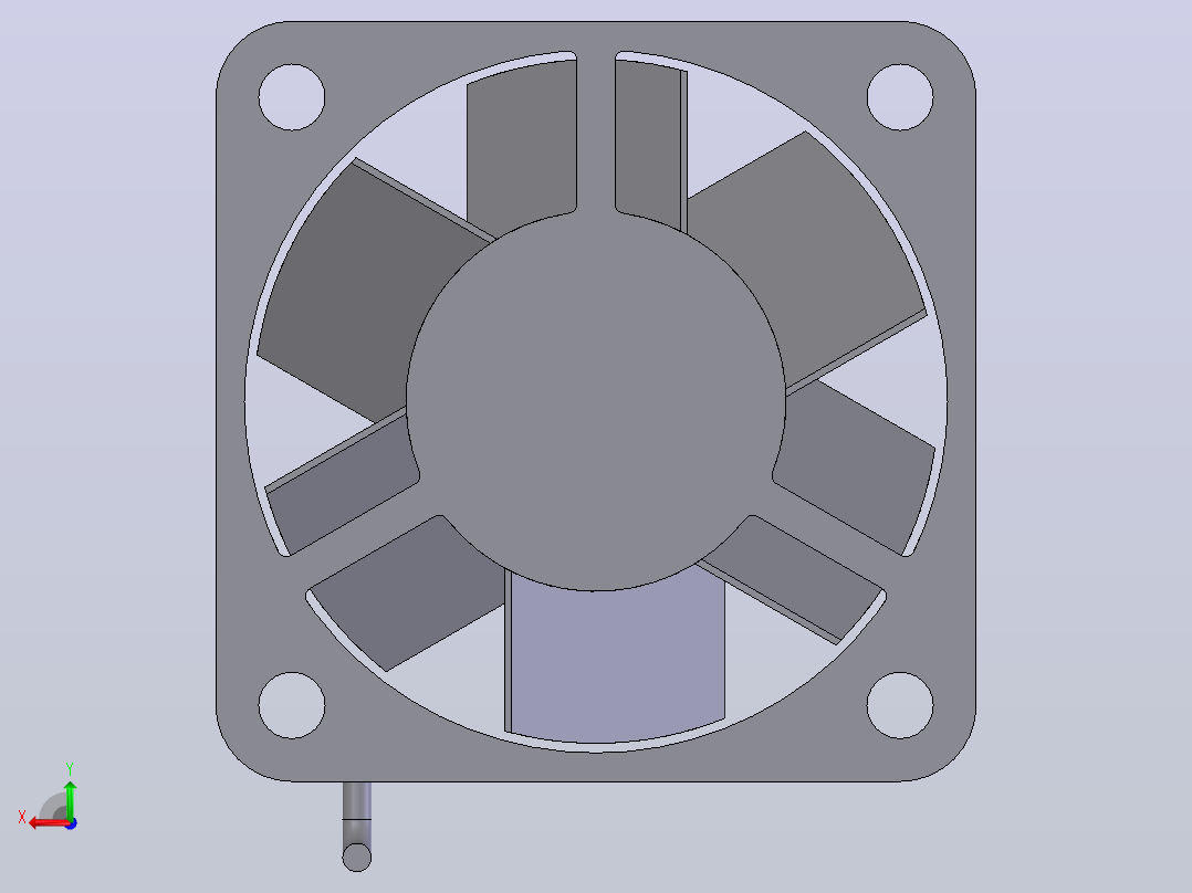 User Library-fan-40x40x15_风扇后视图
