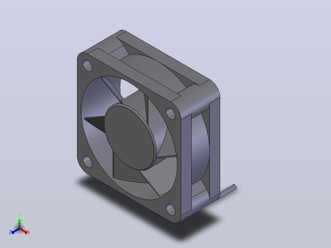User Library-fan-40x40x15_风扇正等轴测图