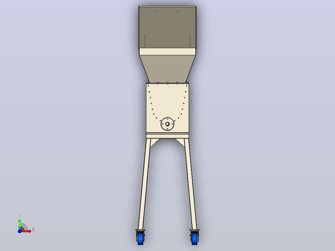 旋转破碎机rotary-crusher-1831-模型格式为 x-t前视图