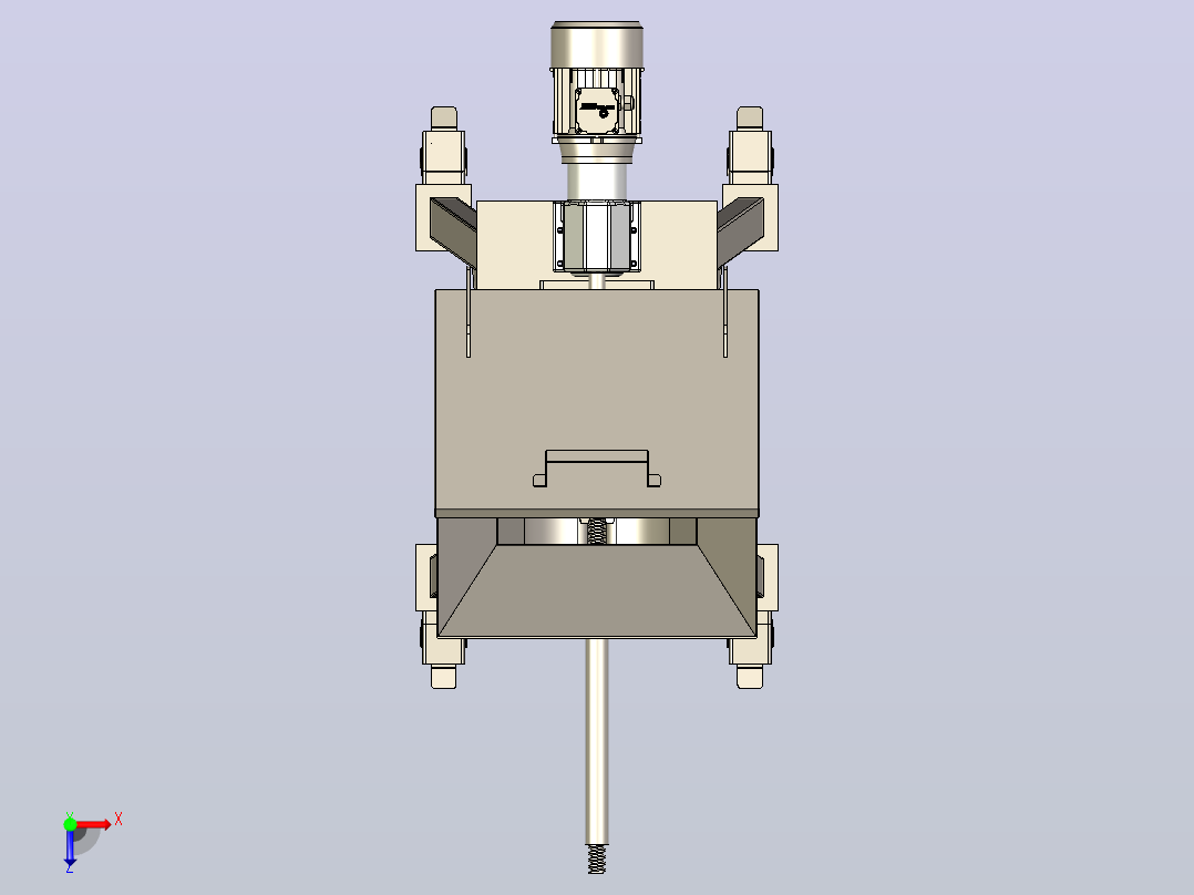旋转破碎机rotary-crusher-1831-模型格式为 x-t俯视图