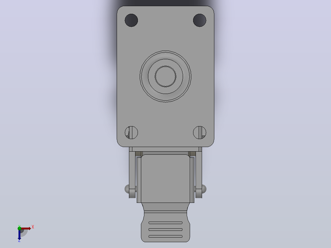 Z11-01B-100-502W中型轮[Z11-01B-100-502W]脚轮俯视图