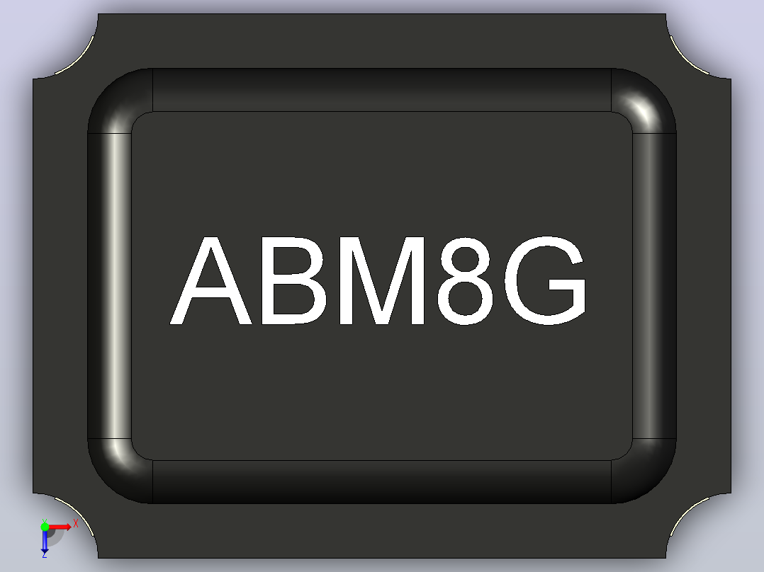 abracon SMD 晶振 25 MHz 11俯视图