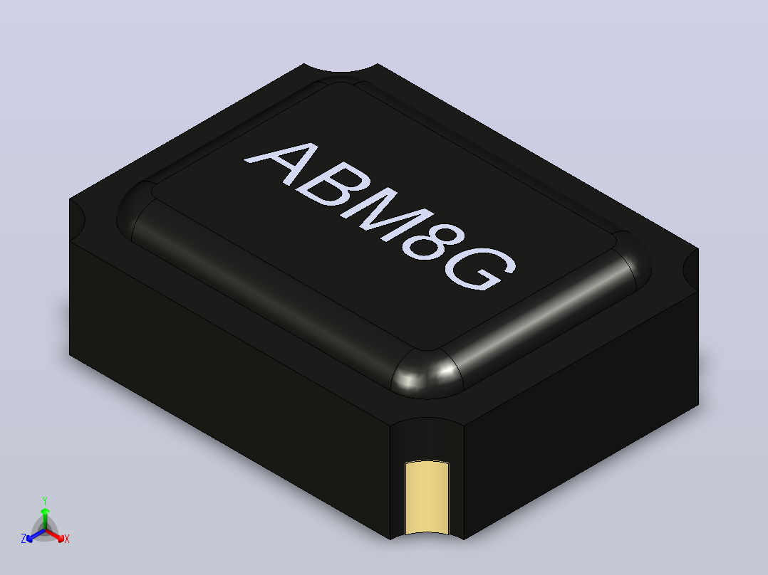 abracon SMD 晶振 25 MHz 11正等轴测图