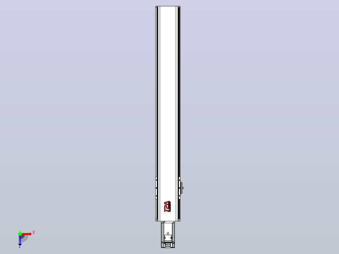 日规模组半封闭丝杆TPA-HNR-110D-1610C-L700-M-C-P40-N3俯视图