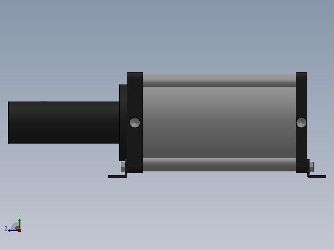 MHD油桶分离型增压器[MHD-80-28-M-120-S1]右视图