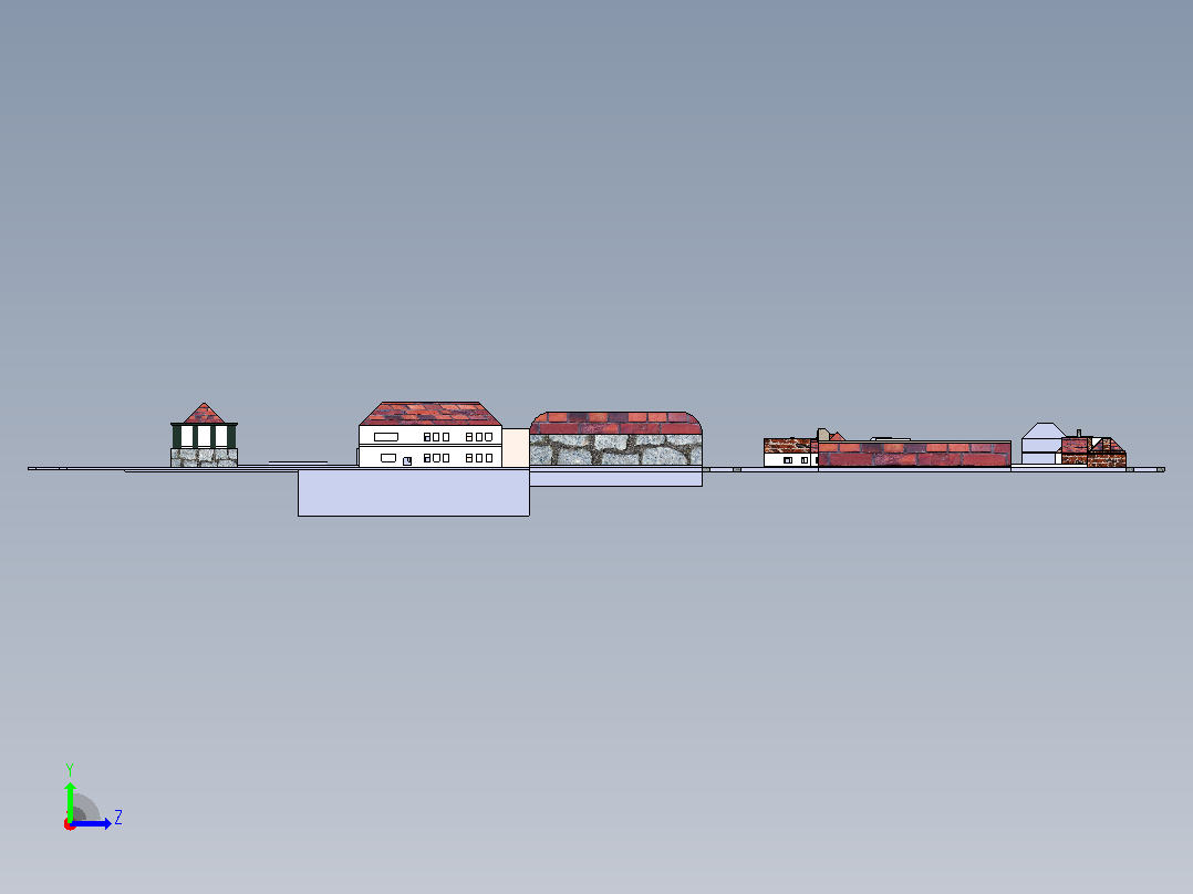 城市左视图