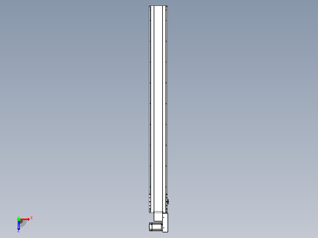 皮带直线轴半封闭可选导轨TPA-HNB-175D-140-L1700-MR-C-P75-N3俯视图