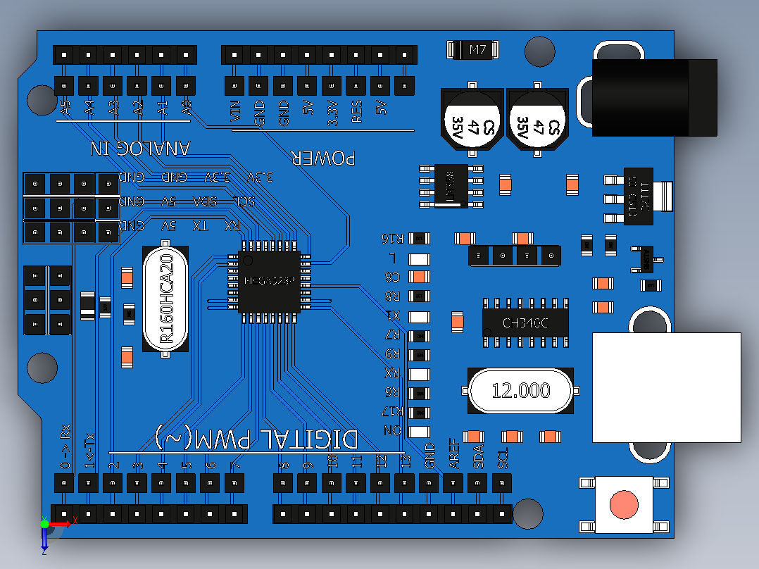 Arduino Uno R3 (CH340) (模块俯视图