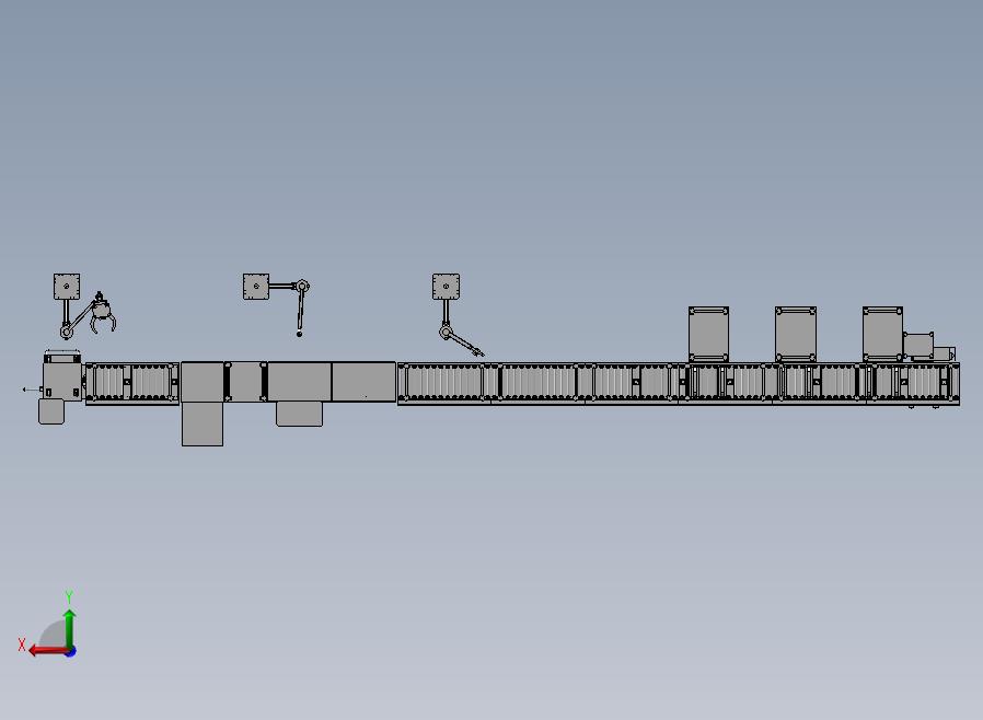 电梯曳引机流水线后视图