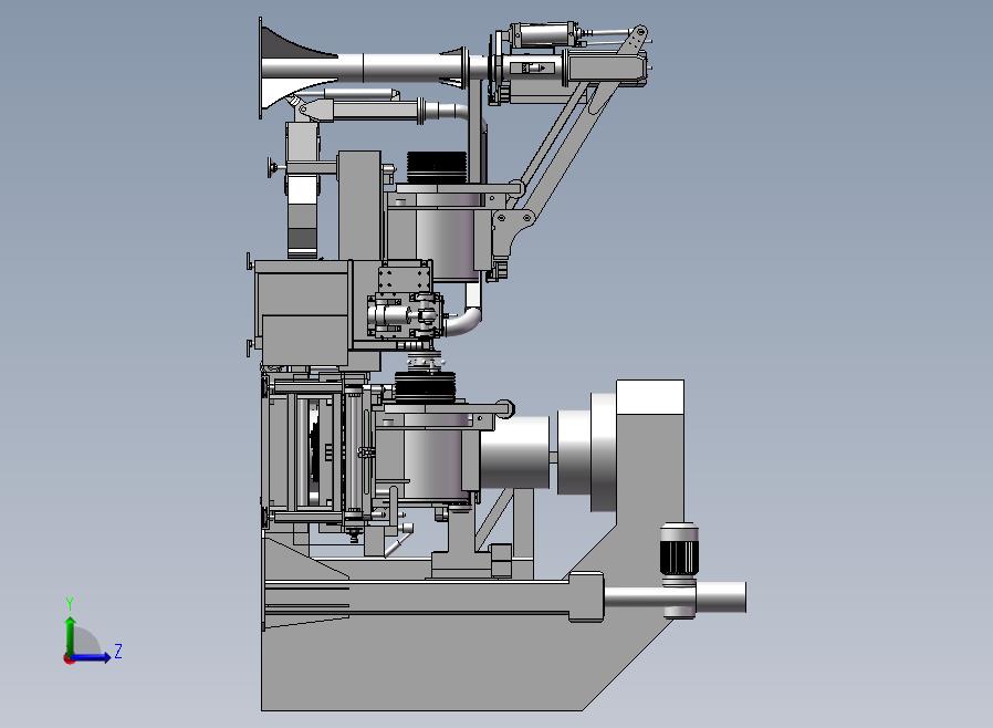 电梯曳引机流水线左视图