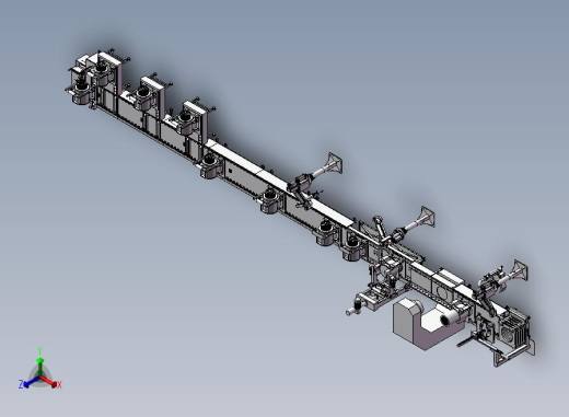 电梯曳引机流水线正等轴测缩略图