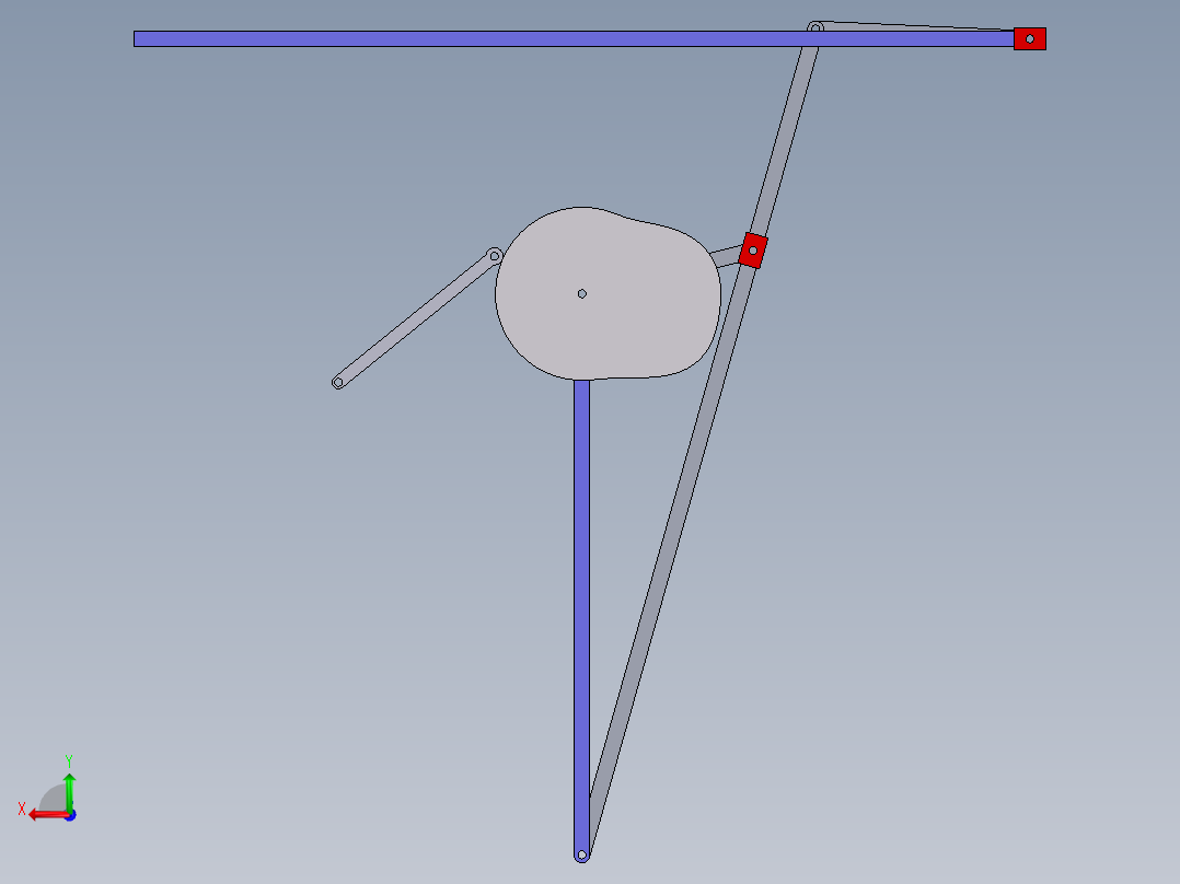 牛头刨床机构运动分析（sw18可编辑+视频）后视图